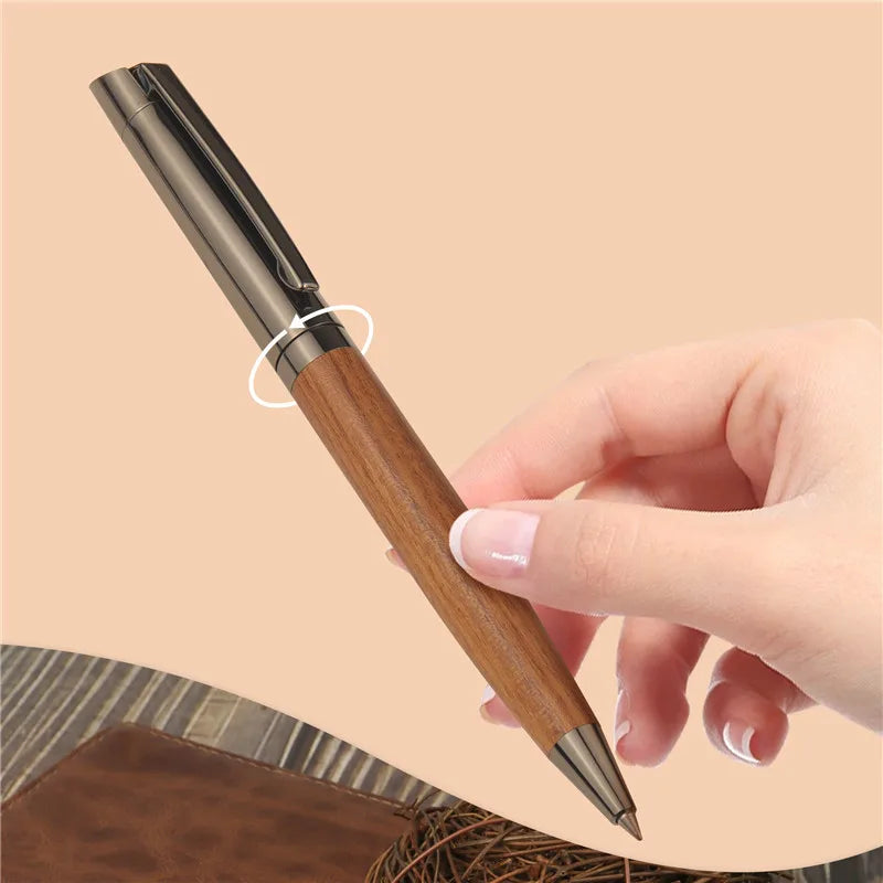 Luxury quality Wooden Metal Ballpoint Pen Medium Nib Use Business office School office stationery