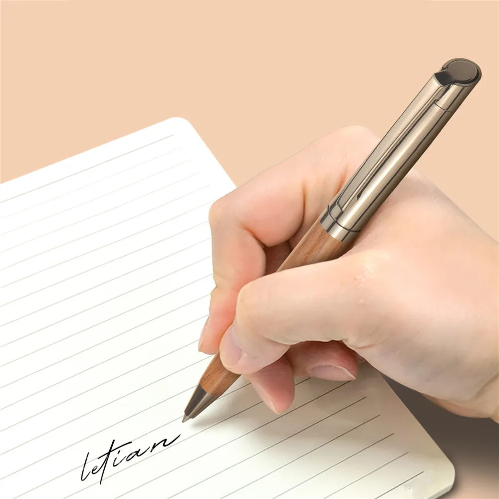 Luxury quality Wooden Metal Ballpoint Pen Medium Nib Use Business office School office stationery