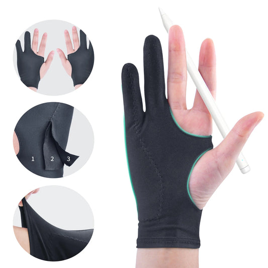 Smudge Gaurd Artist Glove - 2 Finger