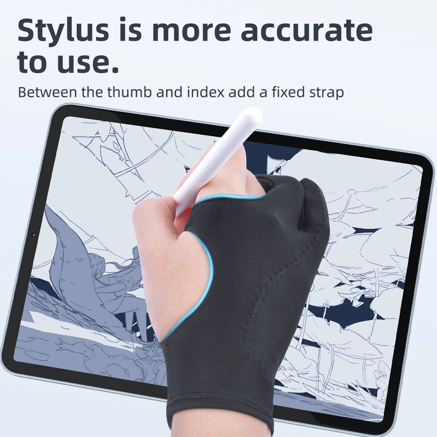 Smudge Gaurd Artist Glove - 2 Finger