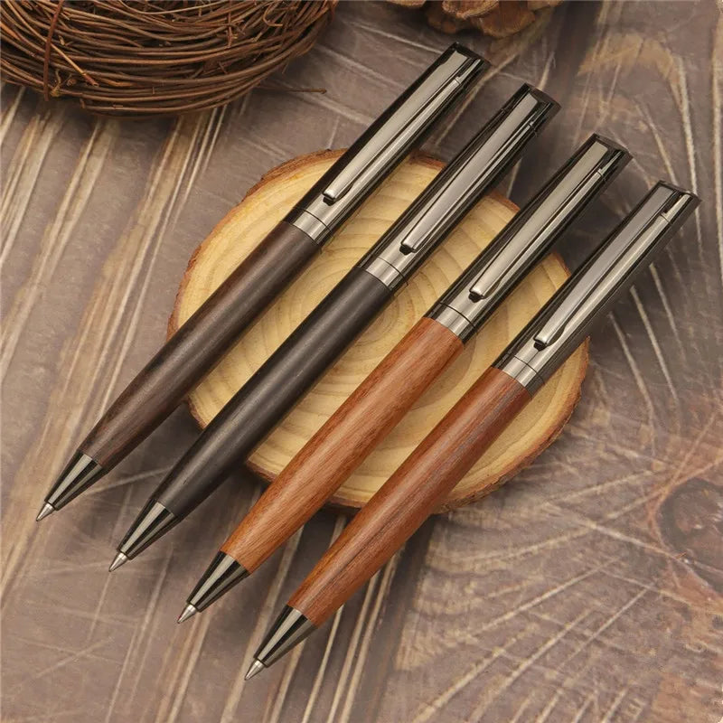 Luxury quality Wooden Metal Ballpoint Pen  Medium Nib  Use Business office School office stationery