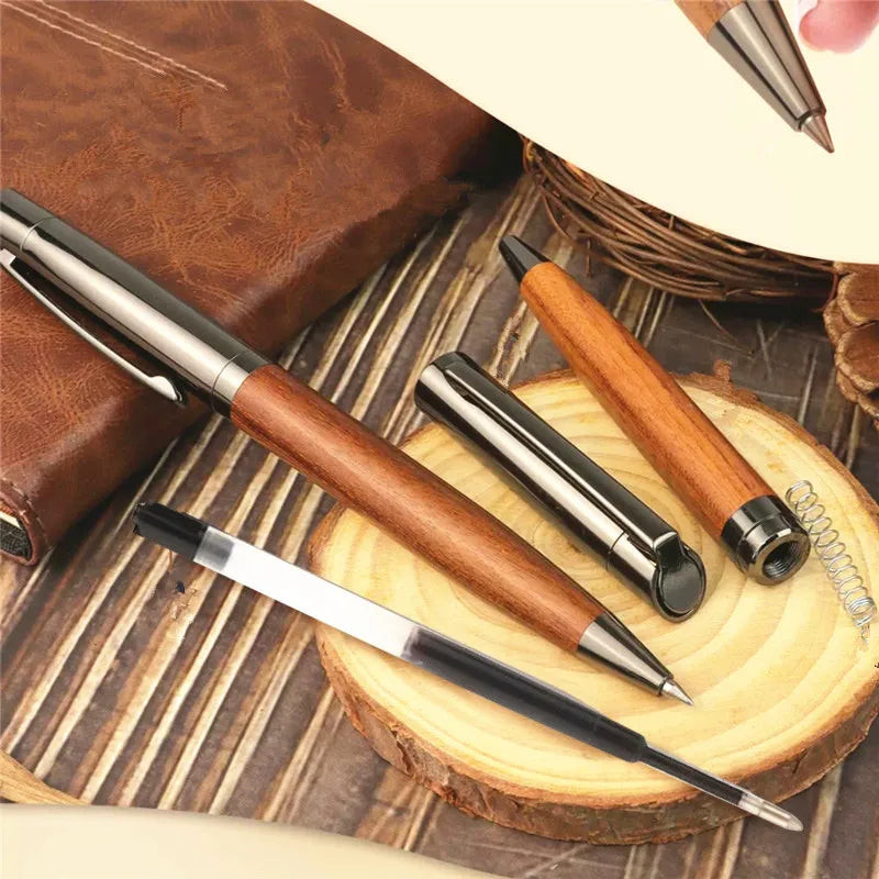 Luxury quality Wooden Metal Ballpoint Pen  Medium Nib  Use Business office School office stationery