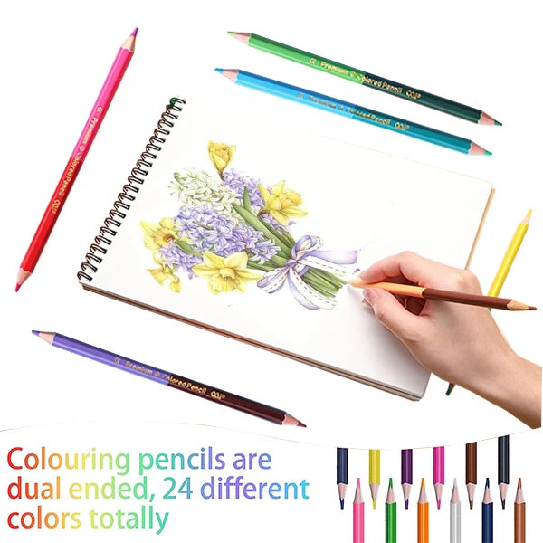 Drawing Pencils, Sketching Pencils with Graphite ,Charcoal Pencils and Blending Stumps