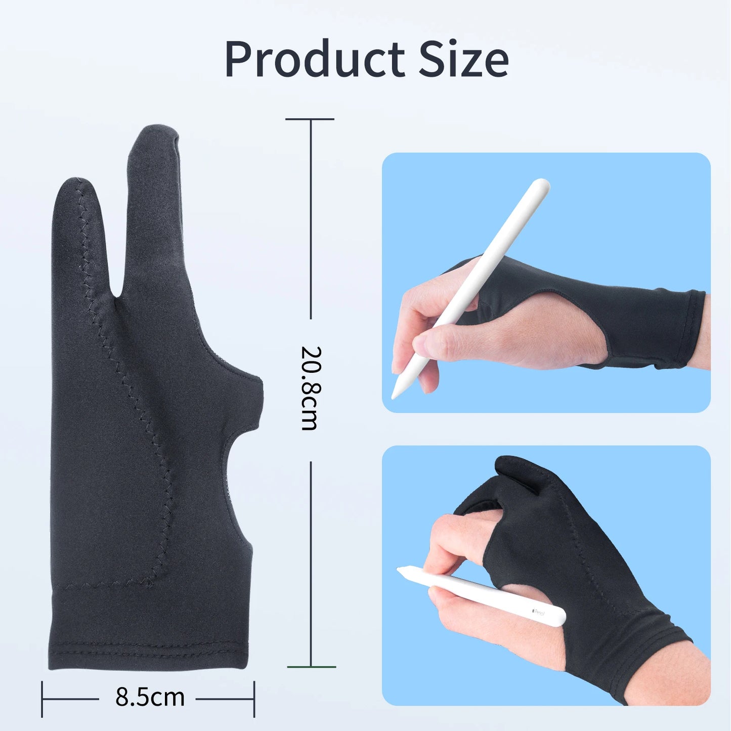 Smudge Gaurd Artist Glove - 2 Finger